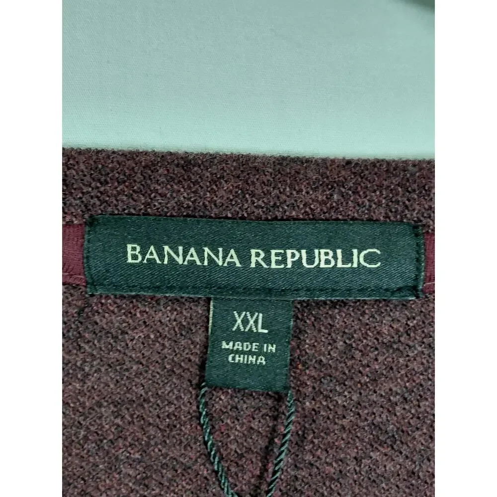 NWT Banana Republic Heathered Crew Neck Knit Stretch Sweater Men Size XXL